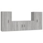 vidaXL Set de muebles para TV 3 pzas madera contrachapada gris Sonoma vidaXL Set de muebles para TV 3 pzas madera contrachapada gris Sonoma