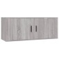 vidaXL Set de muebles para TV 3 pzas madera contrachapada gris Sonoma vidaXL Set de muebles para TV 3 pzas madera contrachapada gris Sonoma