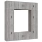 vidaXL Set de muebles para TV 8 pzas madera contrachapada gris Sonoma vidaXL Set de muebles para TV 8 pzas madera contrachapada gris Sonoma