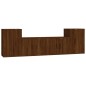 vidaXL Set de muebles para TV 4 pzas madera contrachapada marrón roble