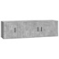 vidaXL Set de muebles de TV 2 pzas madera contrachapada gris hormigón