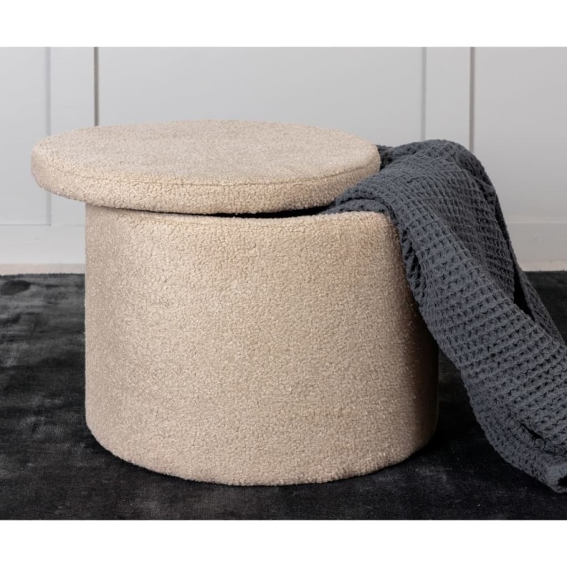 Venture Home Puf Dunken felpa beige 51x51x43 cm Venture Home Puf Dunken felpa beige 51x51x43 cm