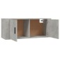 vidaXL Set de muebles de TV 3 pzas madera contrachapada gris hormigón