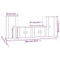 vidaXL Set de muebles de TV 4 pzas madera contrachapada gris hormigón