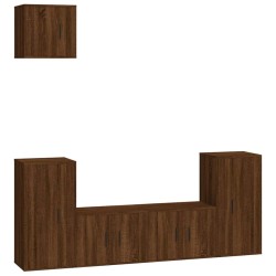 vidaXL Set de muebles para TV 5 pzas madera contrachapada roble marrón