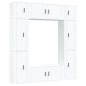 vidaXL Set de muebles para TV 8 piezas madera contrachapada blanco vidaXL Set de muebles para TV 8 piezas madera contrachapada blanco