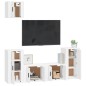 vidaXL Set de muebles para TV 5 piezas madera contrachapada blanco vidaXL Set de muebles para TV 5 piezas madera contrachapada blanco
