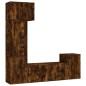 vidaXL Set de muebles de TV 5 pzas madera contrachapada roble ahumado vidaXL Set de muebles de TV 5 pzas madera contrachapada roble ahumado