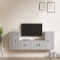 vidaXL Set de muebles para TV 4 pzas madera contrachapada gris Sonoma vidaXL Set de muebles para TV 4 pzas madera contrachapada gris Sonoma