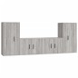 vidaXL Set de muebles para TV 4 pzas madera contrachapada gris Sonoma vidaXL Set de muebles para TV 4 pzas madera contrachapada gris Sonoma