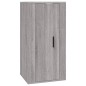 vidaXL Set de muebles para TV 4 pzas madera contrachapada gris Sonoma vidaXL Set de muebles para TV 4 pzas madera contrachapada gris Sonoma