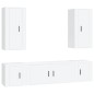 vidaXL Set de muebles para TV 5 piezas madera contrachapada blanco