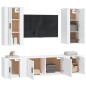 vidaXL Set de muebles para TV 5 piezas madera contrachapada blanco