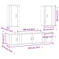 vidaXL Set de muebles para TV 5 piezas madera contrachapada blanco
