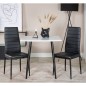 Venture Home Sillas de comedor 2 uds Slim apariencia de cuero negro Venture Home Sillas de comedor 2 uds Slim apariencia de cuero negro