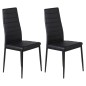Venture Home Sillas de comedor 2 uds Slim apariencia de cuero negro Venture Home Sillas de comedor 2 uds Slim apariencia de cuero negro