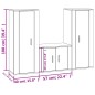 vidaXL Set de muebles para TV 3 pzas madera contrachapada gris Sonoma vidaXL Set de muebles para TV 3 pzas madera contrachapada gris Sonoma
