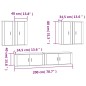 vidaXL Set de muebles de TV 6 pzas madera contrachapada roble ahumado vidaXL Set de muebles de TV 6 pzas madera contrachapada roble ahumado