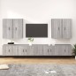 vidaXL Set de muebles para TV 8 pzas madera contrachapada gris Sonoma vidaXL Set de muebles para TV 8 pzas madera contrachapada gris Sonoma