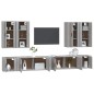 vidaXL Set de muebles para TV 8 pzas madera contrachapada gris Sonoma vidaXL Set de muebles para TV 8 pzas madera contrachapada gris Sonoma