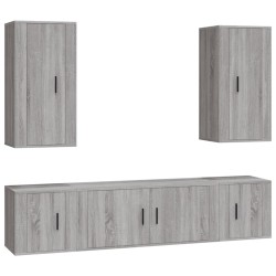 vidaXL Set de muebles para TV 5 pzas madera contrachapada gris Sonoma