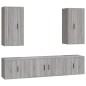 vidaXL Set de muebles para TV 5 pzas madera contrachapada gris Sonoma
