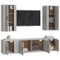 vidaXL Set de muebles para TV 5 pzas madera contrachapada gris Sonoma