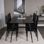 Venture Home Sillas de comedor 2 uds Slim apariencia de cuero negro Venture Home Sillas de comedor 2 uds Slim apariencia de cuero negro