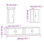 vidaXL Set de muebles de TV 4 pzas madera contrachapada roble ahumado