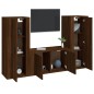 vidaXL Set de muebles para TV 3 pzas madera contrachapada roble marrón vidaXL Set de muebles para TV 3 pzas madera contrachapada roble marrón