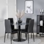 Venture Home Sillas de comedor 2 uds Slim apariencia de cuero negro Venture Home Sillas de comedor 2 uds Slim apariencia de cuero negro