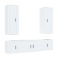 vidaXL Set de muebles para TV 5 piezas madera contrachapada blanco