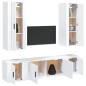 vidaXL Set de muebles para TV 5 piezas madera contrachapada blanco