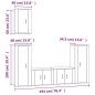 vidaXL Set de muebles para TV 5 piezas madera contrachapada blanco