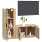 vidaXL Set de muebles para TV 2 pzas madera contrachapada roble sonoma vidaXL Set de muebles para TV 2 pzas madera contrachapada roble sonoma