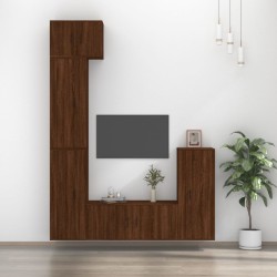 vidaXL Set de muebles para TV 5 pzas madera contrachapada roble marrón