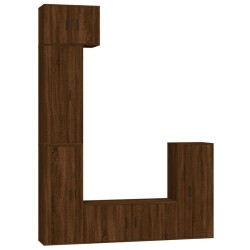 vidaXL Set de muebles para TV 5 pzas madera contrachapada roble marrón