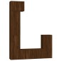 vidaXL Set de muebles para TV 5 pzas madera contrachapada roble marrón vidaXL Set de muebles para TV 5 pzas madera contrachapada roble marrón