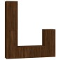 vidaXL Set de muebles para TV 4 pzas madera contrachapada marrón roble