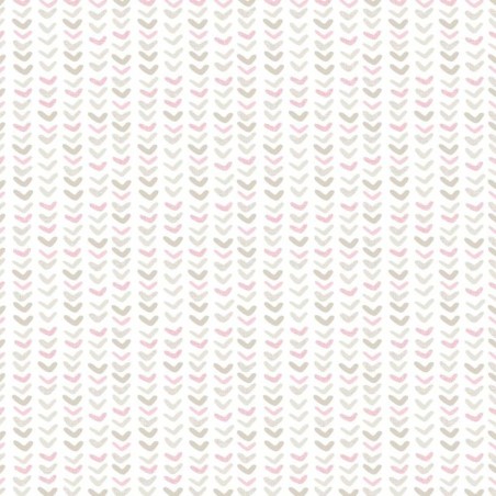 Noordwand Papel pintado Mondo baby Small Harts blanco y rosa
