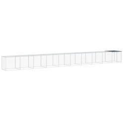 vidaXL Gallinero con techo acero galvanizado antracita 1003x98x90 cm