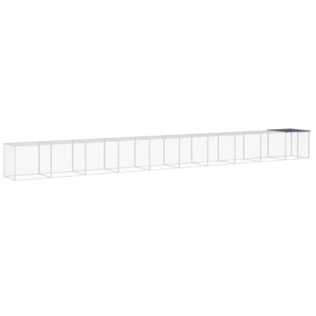 vidaXL Gallinero con techo acero galvanizado antracita 1003x98x90 cm