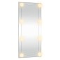 vidaXL Espejo de pared rectangular con luces LED vidrio 30x80 cm vidaXL Espejo de pared rectangular con luces LED vidrio 30x80 cm