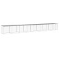 vidaXL Gallinero con techo acero galvanizado gris claro 803x98x90 cm