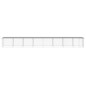 vidaXL Gallinero con techo acero galvanizado gris claro 803x98x90 cm