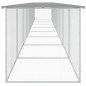 vidaXL Gallinero con techo acero galvanizado gris claro 803x98x90 cm