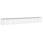 vidaXL Gallinero con techo acero galvanizado gris claro 803x98x90 cm