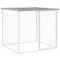 vidaXL Gallinero con techo acero galvanizado gris claro 803x98x90 cm