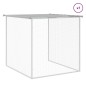 vidaXL Gallinero con techo acero galvanizado gris claro 803x98x90 cm