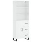vidaXL Aparador alto madera contrachapada blanco 69,5x34x180 cm vidaXL Aparador alto madera contrachapada blanco 69,5x34x180 cm